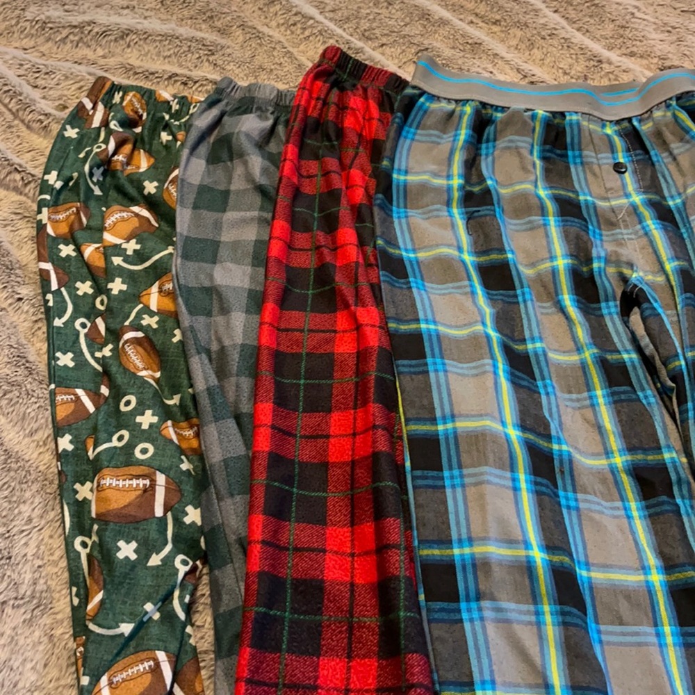 Lot of 4 pair boys pajama pants